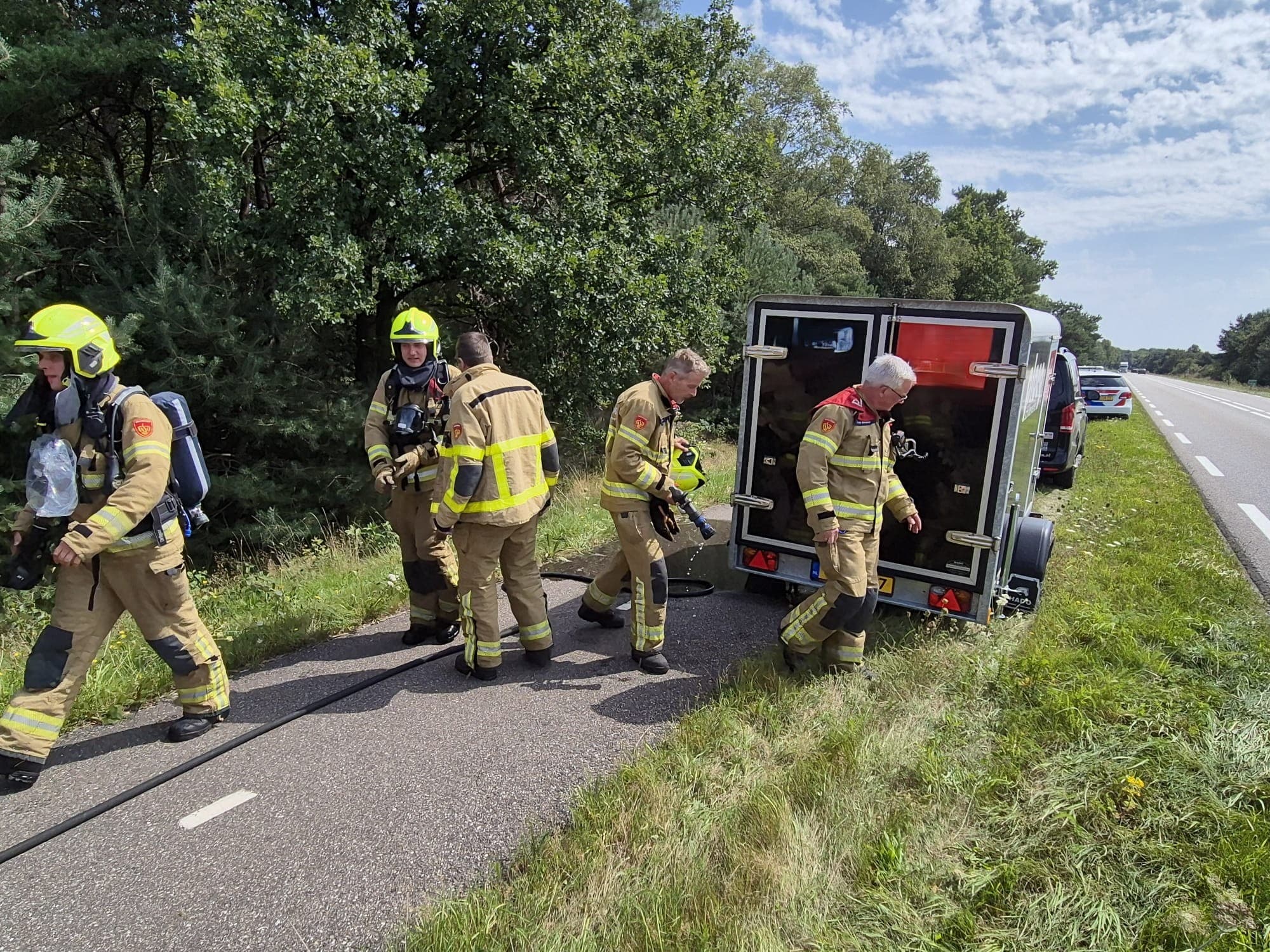 P1 Brand wegvervoer N302 Flevoweg 120.4 Ermelo