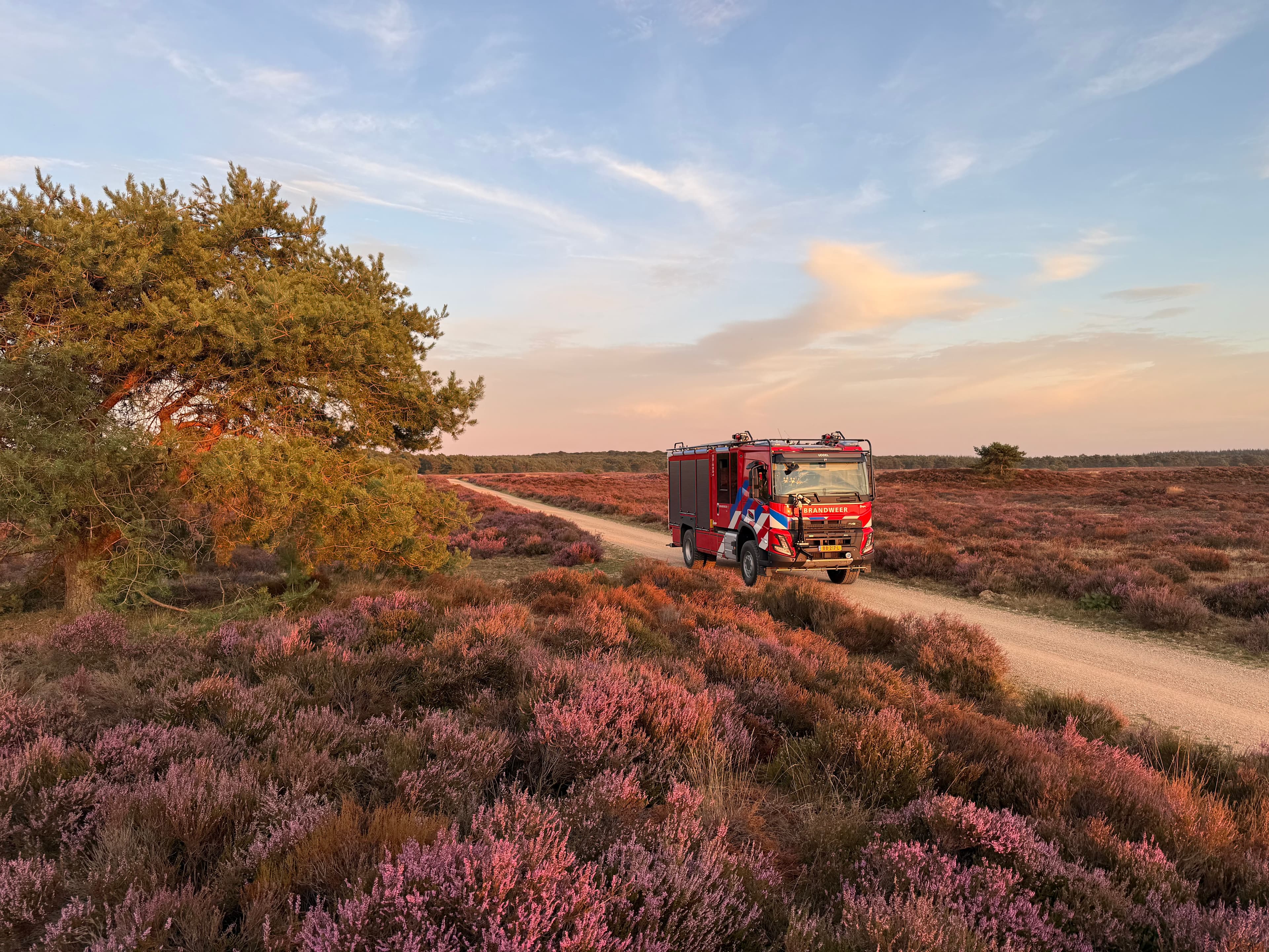 Tankautospuit 06-2541 op de heide bij Uddel